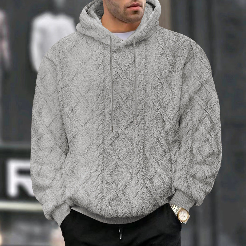 Herrar fleece hoodie med strukturerad design Mirla-Eva Jonsson