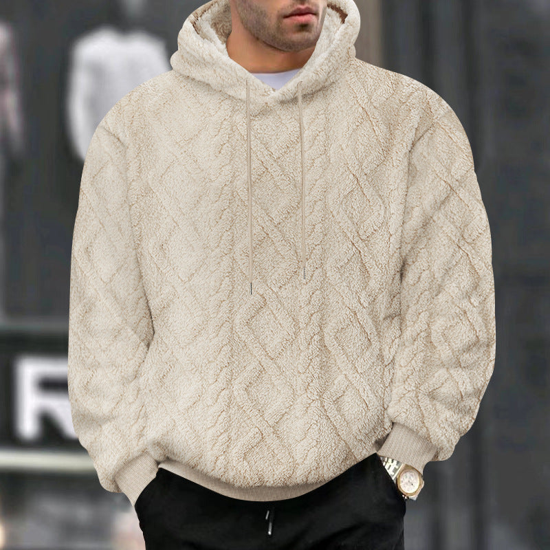 Herrar fleece hoodie med strukturerad design Mirla-Eva Jonsson