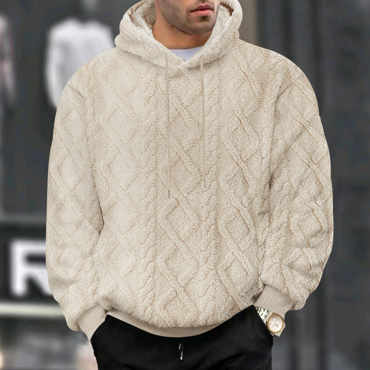 Herrar fleece hoodie med strukturerad design Mirla-Eva Jonsson