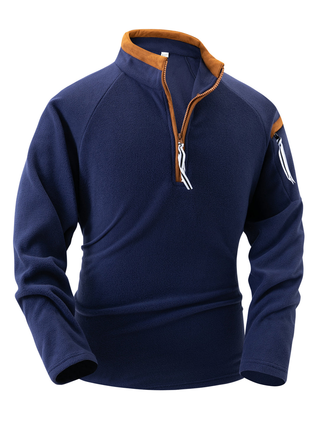 Herrar fleece-pullover med halvdragkedja och praktiska fickor Mirla-Eva Jonsson