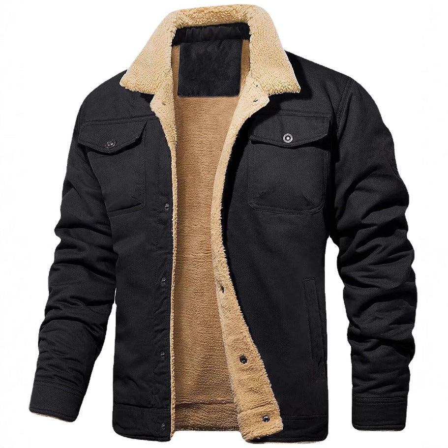 Herrar fodrad padded jacka i utility-stil med varmt foder Mirla-Eva Jonsson