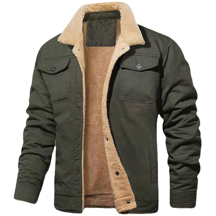 Herrar fodrad padded jacka i utility-stil med varmt foder Mirla-Eva Jonsson