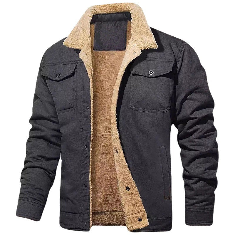 Herrar fodrad padded jacka i utility-stil med varmt foder Mirla-Eva Jonsson