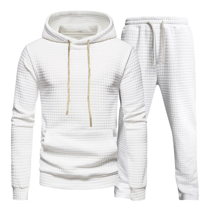 Herrar fritids-hoodie och joggingbyx-set med strukturerad design Eva Jonsson-Eva Jonsson