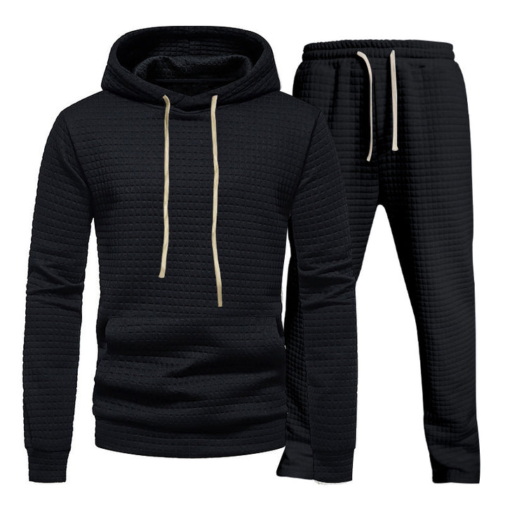 Herrar fritids-hoodie och joggingbyx-set med strukturerad design Eva Jonsson-Eva Jonsson
