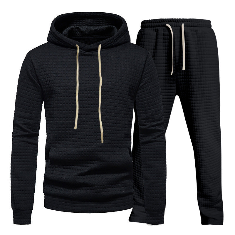 Herrar fritids-hoodie och joggingbyx-set med strukturerad design Eva Jonsson-Eva Jonsson