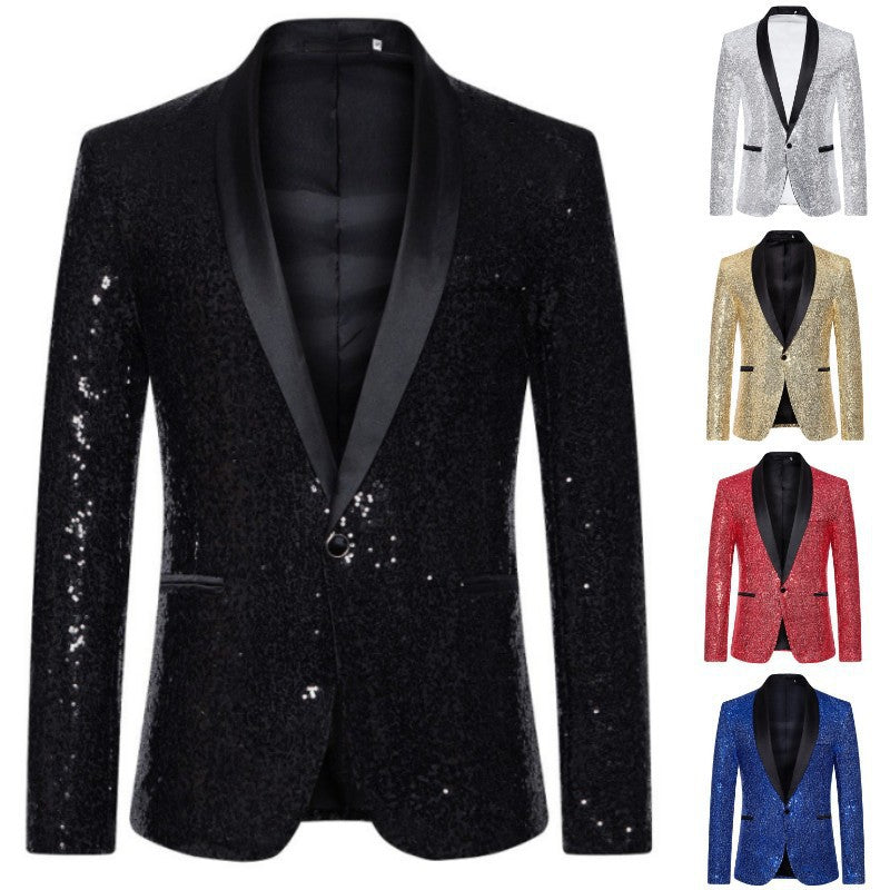 Herrar glamorös paljetter-blazer med modern skärning Mirla-Eva Jonsson