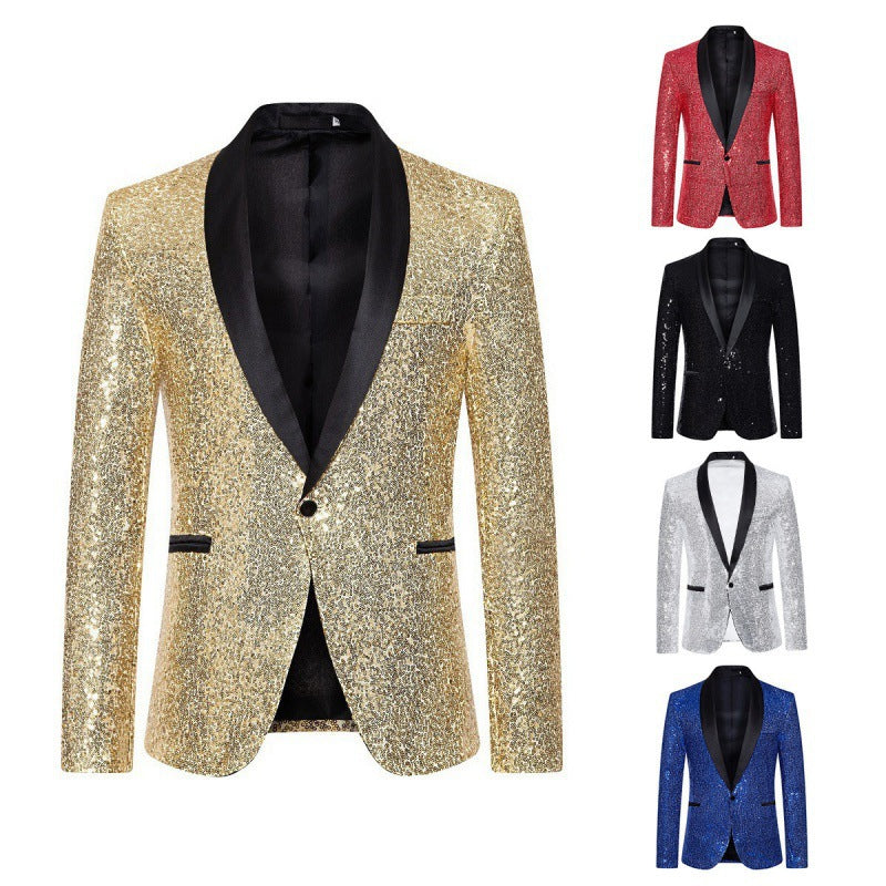 Herrar glamorös paljetter-blazer med modern skärning Mirla-Eva Jonsson