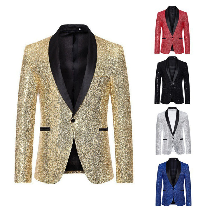 Herrar glamorös paljetter-blazer med modern skärning Mirla-Eva Jonsson