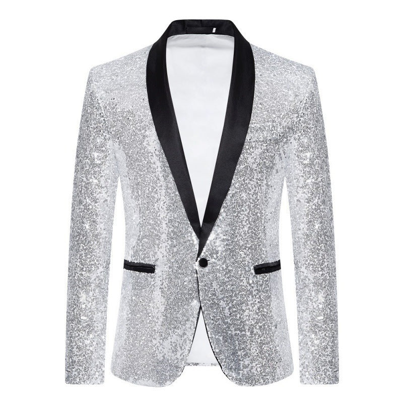 Herrar glamorös paljetter-blazer med modern skärning Mirla-Eva Jonsson