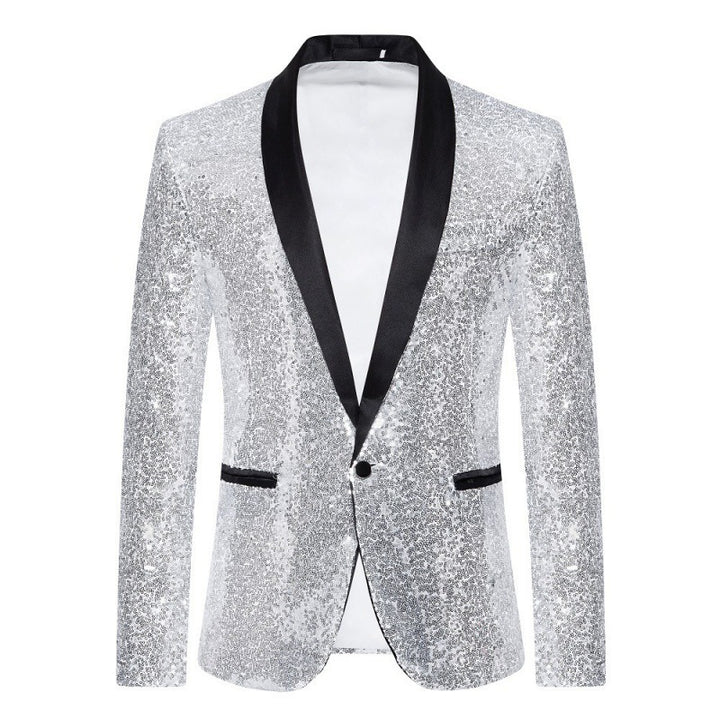 Herrar glamorös paljetter-blazer med modern skärning Mirla-Eva Jonsson
