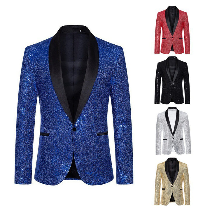 Herrar glamorös paljetter-blazer med modern skärning Mirla-Eva Jonsson