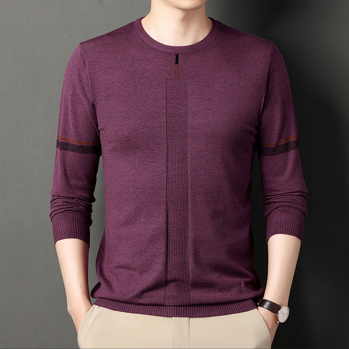 Herrar högkvalitativ rundhalsad tröja med strukturerad design Eva Jonsson-Eva Jonsson