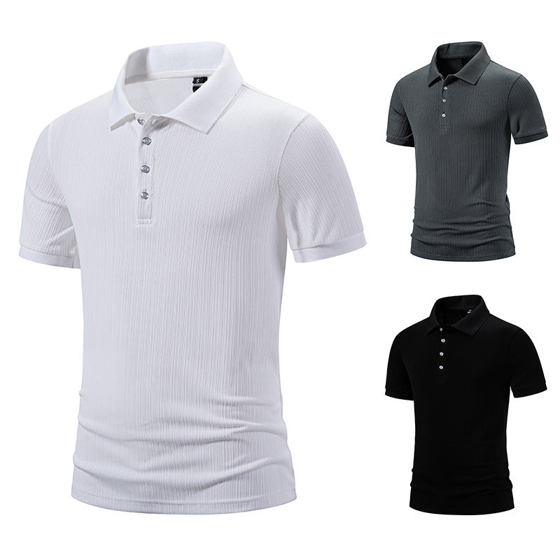 Herrar högkvalitativt polo t-shirt med modern struktur Mirla-Eva Jonsson
