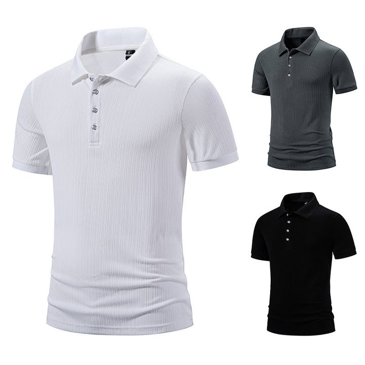Herrar högkvalitativt polo t-shirt med modern struktur Mirla-Eva Jonsson