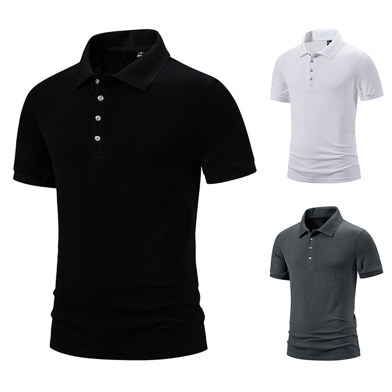 Herrar högkvalitativt polo t-shirt med modern struktur Mirla-Eva Jonsson