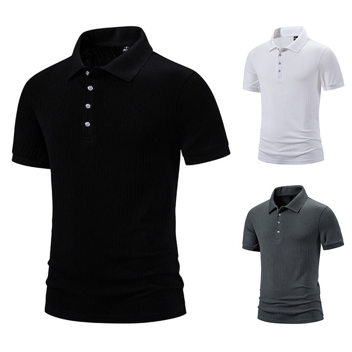 Herrar högkvalitativt polo t-shirt med modern struktur Mirla-Eva Jonsson