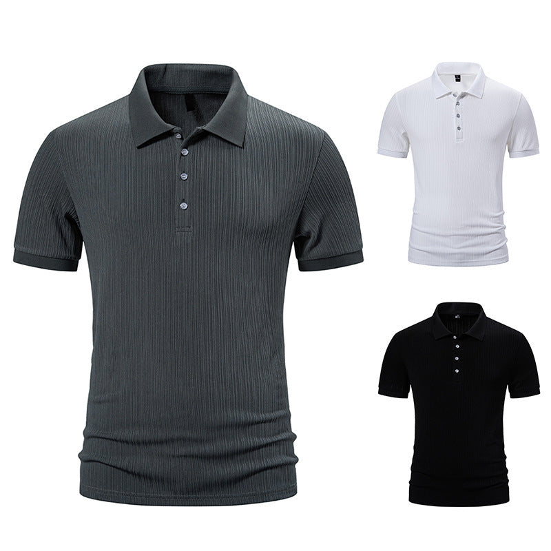 Herrar högkvalitativt polo t-shirt med modern struktur Mirla-Eva Jonsson