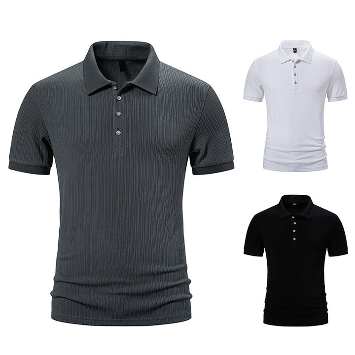 Herrar högkvalitativt polo t-shirt med modern struktur Mirla-Eva Jonsson