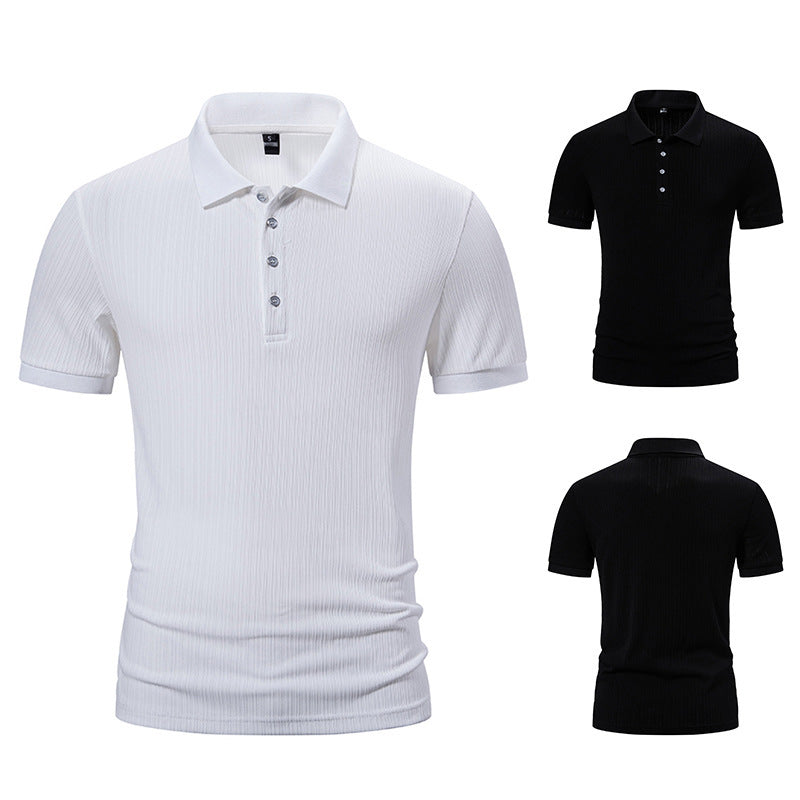 Herrar högkvalitativt polo t-shirt med modern struktur Mirla-Eva Jonsson