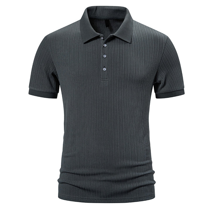 Herrar högkvalitativt polo t-shirt med modern struktur Mirla-Eva Jonsson