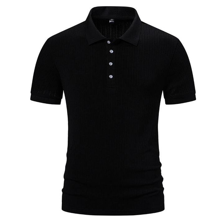 Herrar högkvalitativt polo t-shirt med modern struktur Mirla-Eva Jonsson