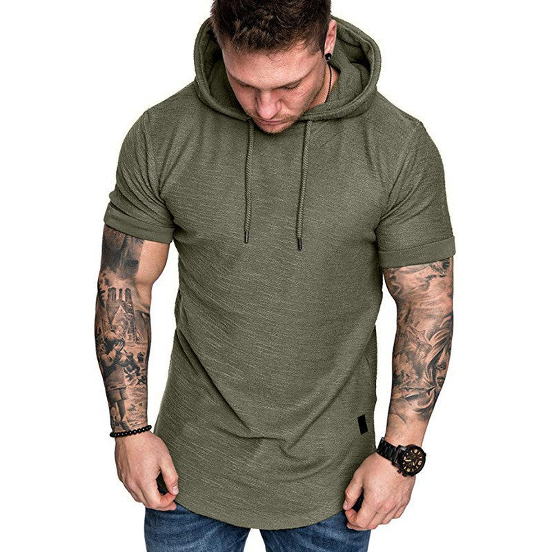 Herrar hoodie T-shirt med strukturerad design och avslappnad passform Mirla-Eva Jonsson