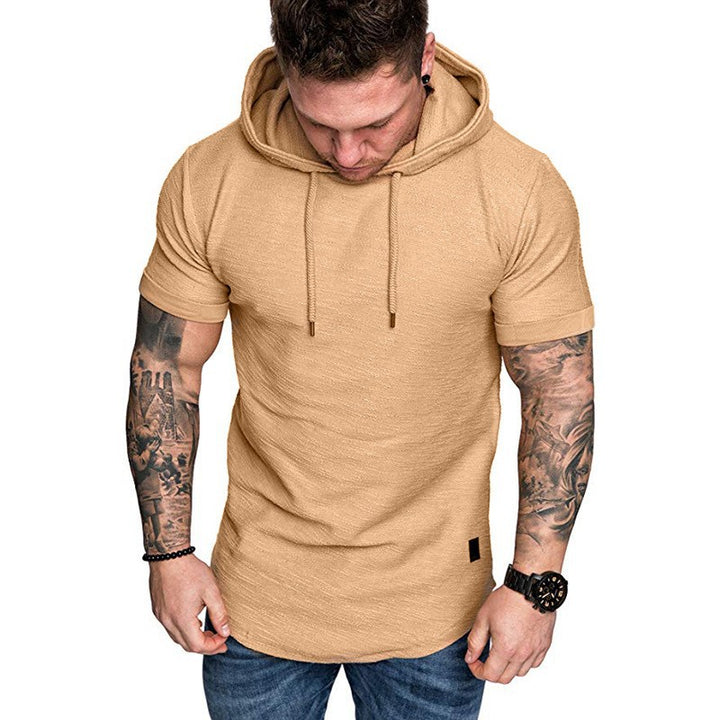 Herrar hoodie T-shirt med strukturerad design och avslappnad passform Mirla-Eva Jonsson