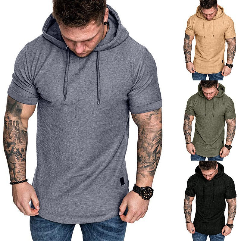 Herrar hoodie T-shirt med strukturerad design och avslappnad passform Mirla-Eva Jonsson