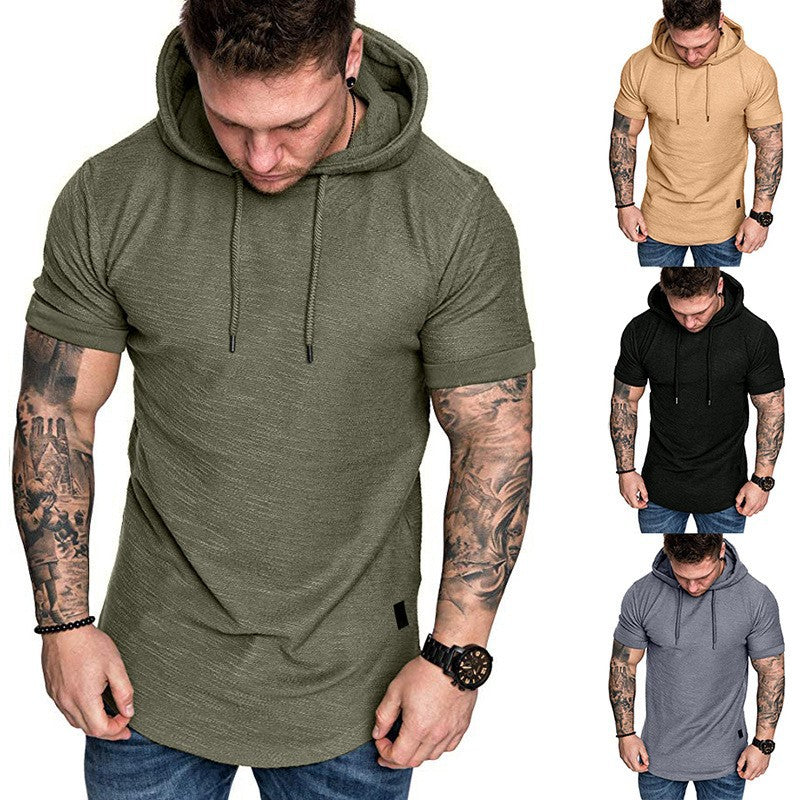 Herrar hoodie T-shirt med strukturerad design och avslappnad passform Mirla-Eva Jonsson