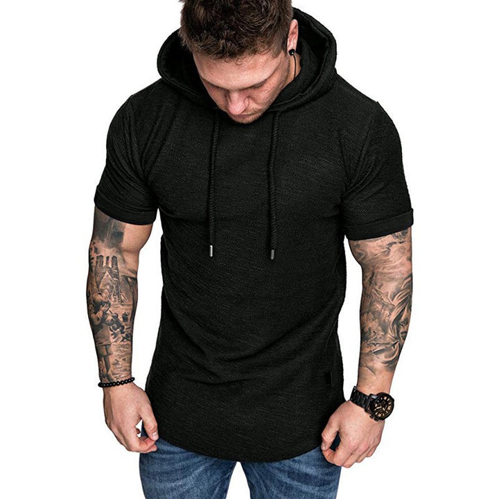 Herrar hoodie T-shirt med strukturerad design och avslappnad passform Mirla-Eva Jonsson