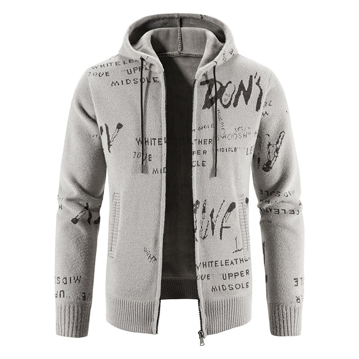 Herrar hoodie med grafiskt tryck och högelastiska egenskaper Mirla-Eva Jonsson