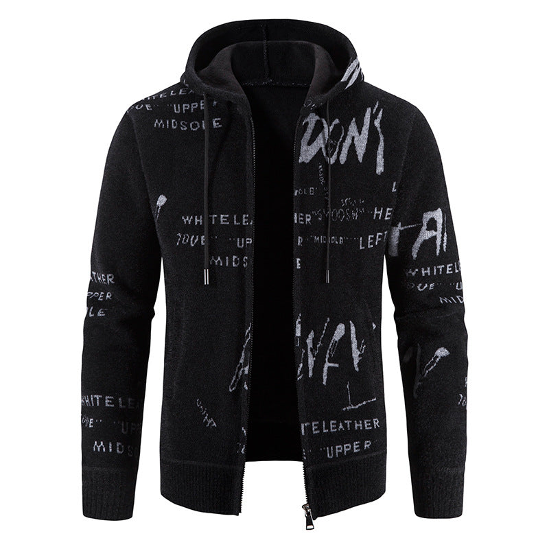 Herrar hoodie med grafiskt tryck och högelastiska egenskaper Mirla-Eva Jonsson