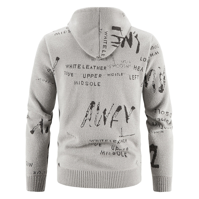 Herrar hoodie med grafiskt tryck och högelastiska egenskaper Mirla-Eva Jonsson