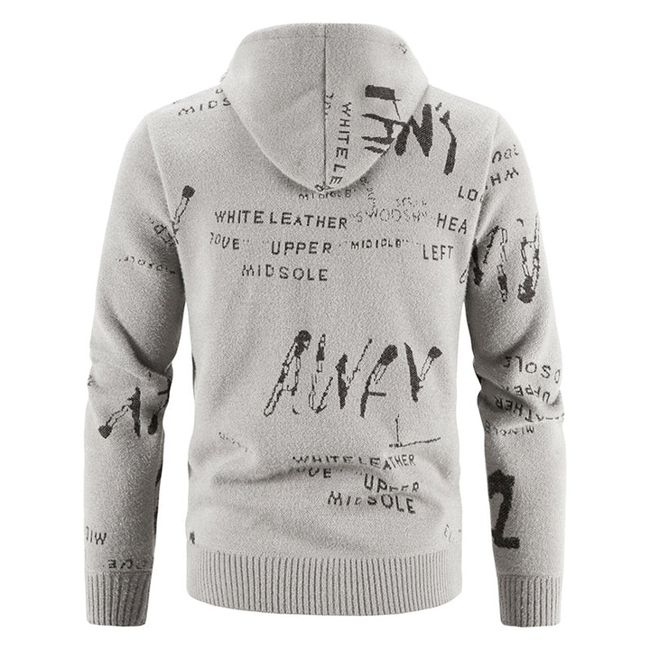 Herrar hoodie med grafiskt tryck och högelastiska egenskaper Mirla-Eva Jonsson