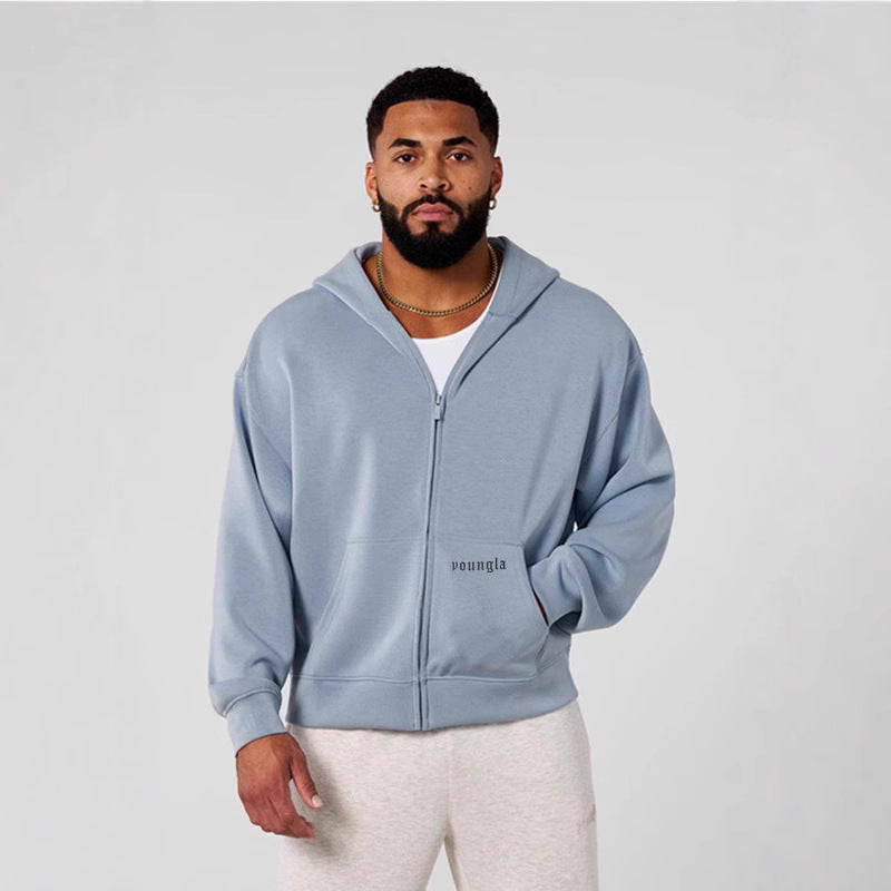 Herrar hoodie med hel dragkedja och praktiska fickor Eva Jonsson-Eva Jonsson