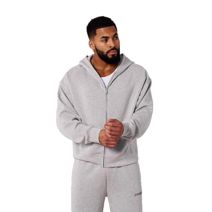 Herrar hoodie med hel dragkedja och praktiska fickor Eva Jonsson-Eva Jonsson