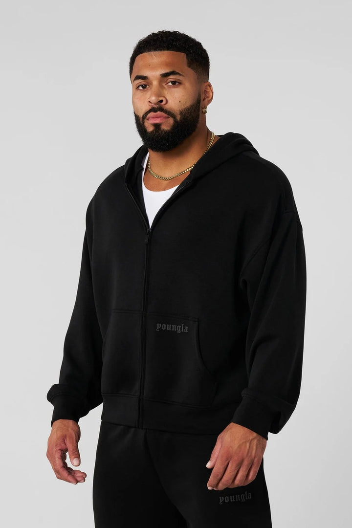 Herrar hoodie med hel dragkedja och praktiska fickor Eva Jonsson-Eva Jonsson