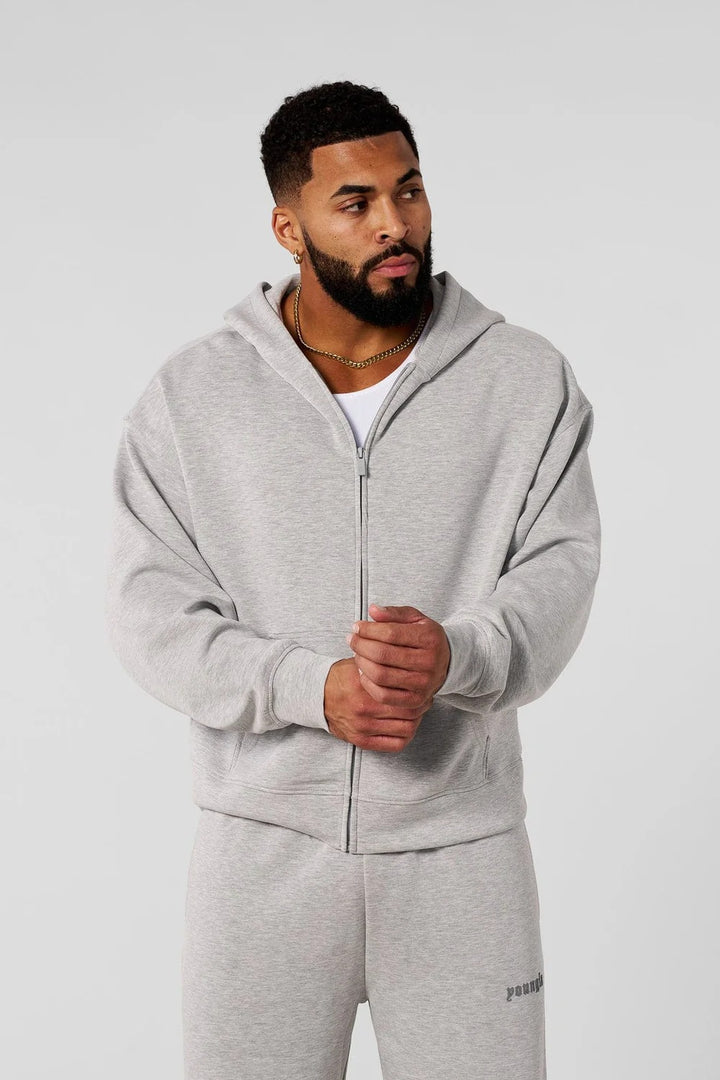 Herrar hoodie med hel dragkedja och praktiska fickor Eva Jonsson-Eva Jonsson