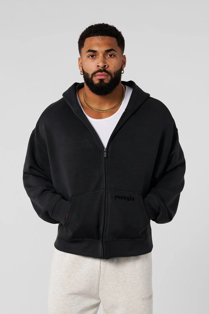 Herrar hoodie med hel dragkedja och praktiska fickor Eva Jonsson-Eva Jonsson