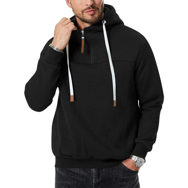 Herrar hoodie med hög krage och innovativ dragkedja Mirla-Eva Jonsson