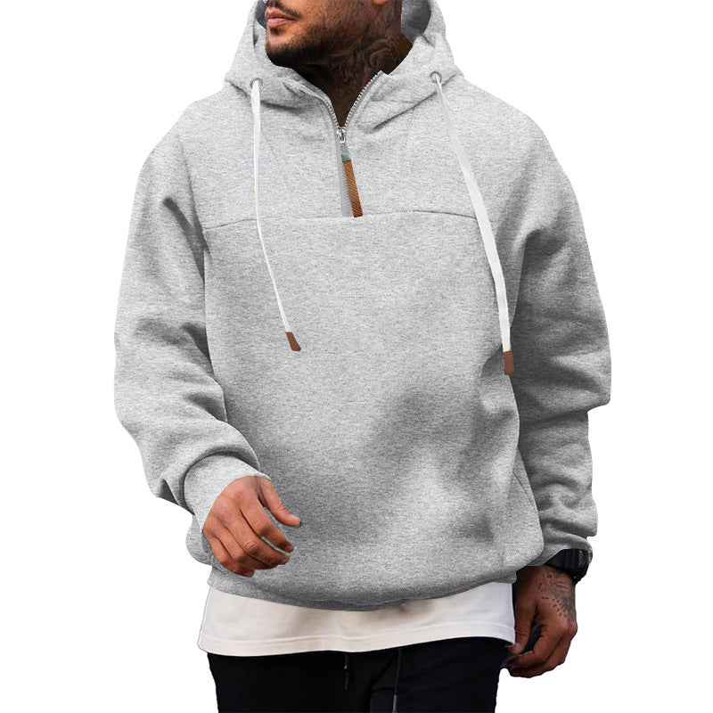 Herrar hoodie med hög krage och innovativ dragkedja Mirla-Eva Jonsson
