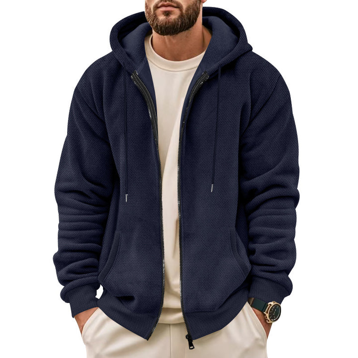 Herrar hoodie med innovativt material och praktiska fickor Mirla-Eva Jonsson