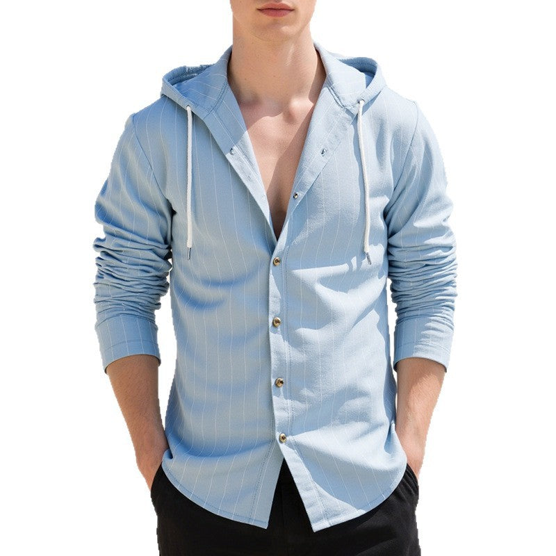 Herrar hoodie med knapplist och andningsbart mönster Eva Jonsson-Eva Jonsson