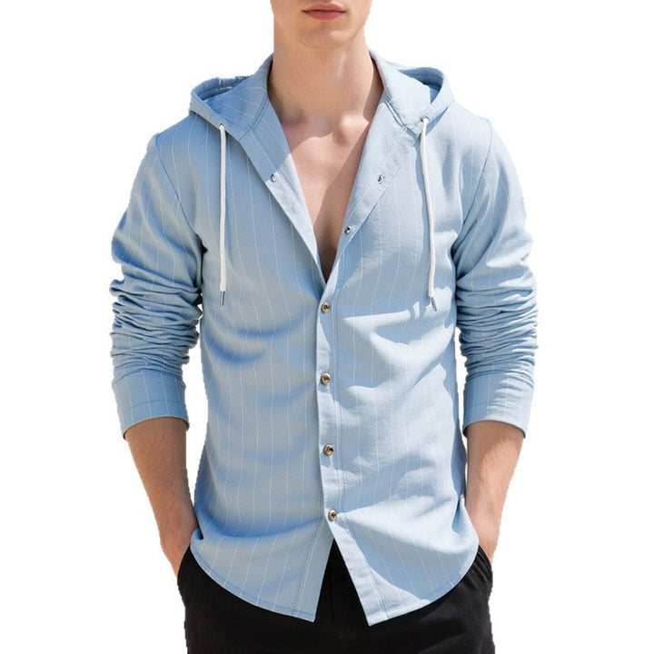 Herrar hoodie med knapplist och andningsbart mönster Eva Jonsson-Eva Jonsson