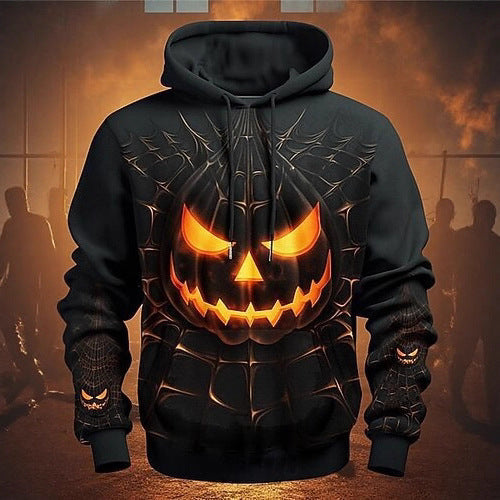 Herrar hoodie med kreativ Halloween-motiv Mirla-Eva Jonsson