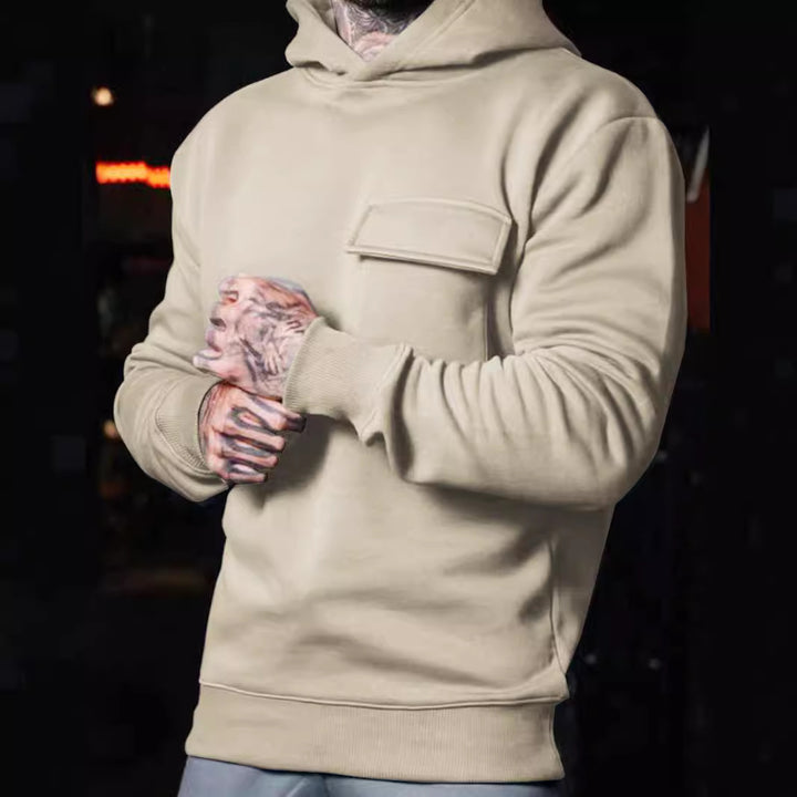 Herrar hoodie med praktisk bröstfickdesign Mirla-Eva Jonsson
