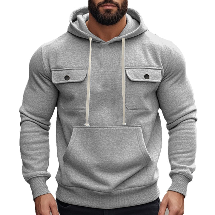 Herrar hoodie med praktiska bröstfickor Mirla-Eva Jonsson