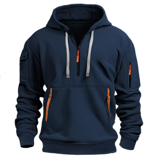 Herrar hoodie med sidofickor med dragkedja Eva Jonsson-Eva Jonsson