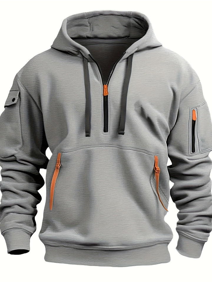 Herrar hoodie med sidofickor med dragkedja Eva Jonsson-Eva Jonsson